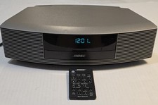Bose Wave Radio III AM/FM Clock Radio NO CD Silver w/ Remote - Tested