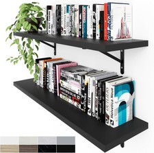36 inch Long 10 inch Deep Floating Shelves for Wall Set of 2 Large Open Shelves