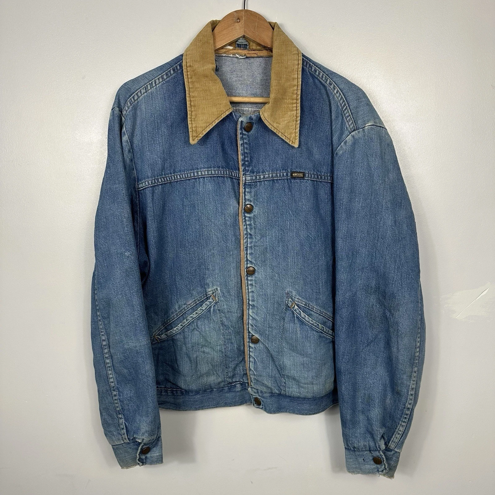 Vintage Maverick Denim Jacket, Corduroy, Navy Blue, Mens Large/XL
Opens in a new window or tab