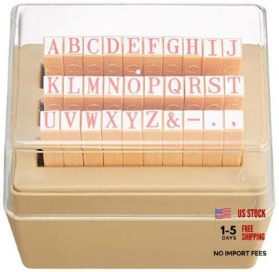 Shachihata TEA-10 Rubber Stamp with Pattern, Alphabet Set, No. 4, Stamp Face 