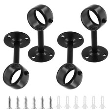Biaungdo 4 Pcs 1-1/4 Inch Curtain Rod Ceiling-Mount Bracket, Stainless Steel ...