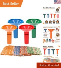 Complete Coin Organization: 4 Durable Tubes & 100 Color-Matched Coin Wrappers