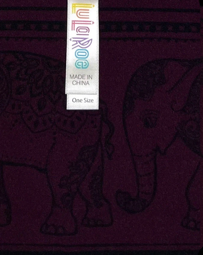 Leggings LuLaRoe OS Talla Única Unicornio Ciruela Púrpura ELEFANTE Animal Diversión Zen MANDALA Foto 4 de 4