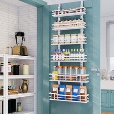 Over The Door Pantry Organizer  6-Tier Over The Door Organizer with 6 Tier White
