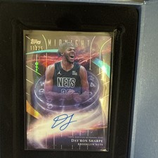 2025-26 Topps Midnight Basketball Dayron Sharpe Auto Stroke Of Midnight /25