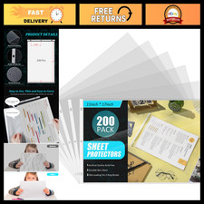 200 Pack 11x17 Sheet Protectors - 3 Hole Page Protectors for Documents Photos