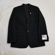 Chaps Ralph Lauren Blazer Boys 16 Black Youth Sport Coat Suit Jacket Stretch New