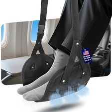Airplane Footrest w/ Memory Foam Portable Travel Plane Leg Rest Foot Hammock