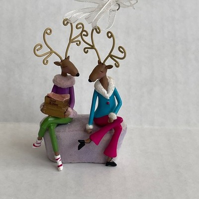 Hallmark Keepsake Ornament A Great Pair Reindeer Shopping for Shoes Friends 2008