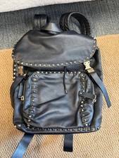 Pre-owned Valentino Garavani Rockstud backpack crafted in black leather.