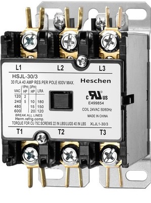 Heschen 3-Pole Definite Purpose Contactor (Model HSJL-30/3)