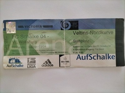 Sammler Ticket 03/04 Schalke 04 - VfL Wolfsburg 