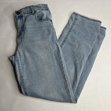 Children's Place Stretch Straight Leg Light Wash Denim Jeans Size 14 Adjustable