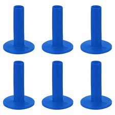 Rubber Golf Practice Tee, Driving Tee 2.8 Inch  6 Pack  Rubber  Blue