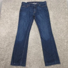 Abercrombie & Fitch Jeans Mens 34x34 Blue Bootcut Faded Whisker Denim Western