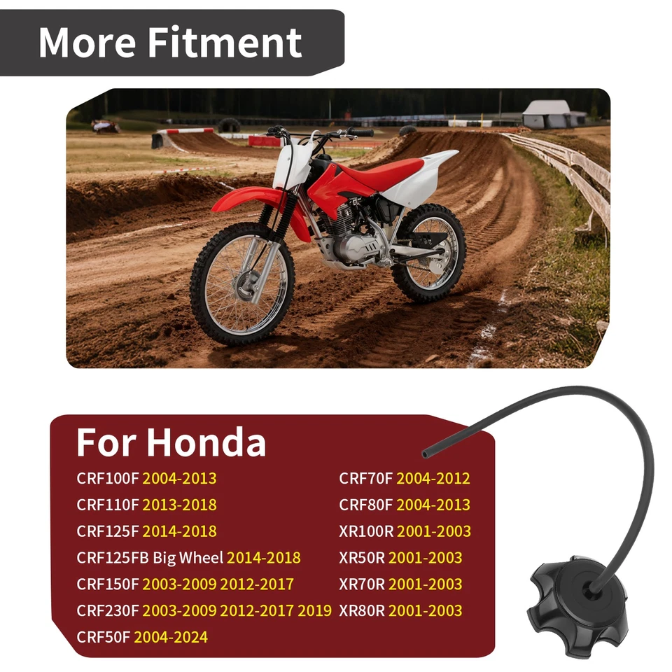 Tapa del tanque de combustible para Honda CRF150F CRF230F CRF50F CRF70F CRF80F 17620-GEL-770 Foto 4 de 4