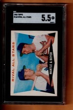 1960 TOPPS #160 rivals MICKEY MANTLE KEN BOYER SGC 5.5 YANKEES