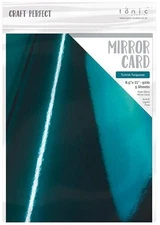 Craft Perfect Mirror Cardstock 8.5"X11" 5/Pkg-High Gloss Turkish Turquo - 3 Pack