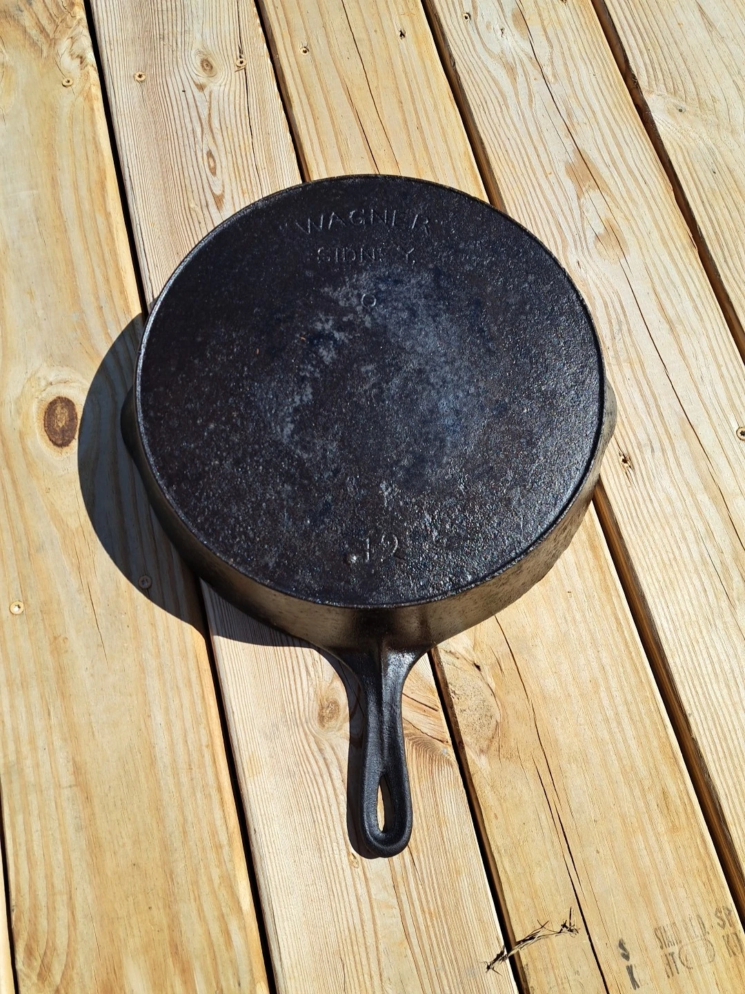 Vintage Wagner Ware #12 Sidney 0 Cast Iron Skillet 13 1/2” Double Spout