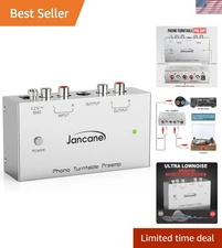 Plug & Play Phono Preamp for Turntables with RCA Input – Perfect for Audiophiles