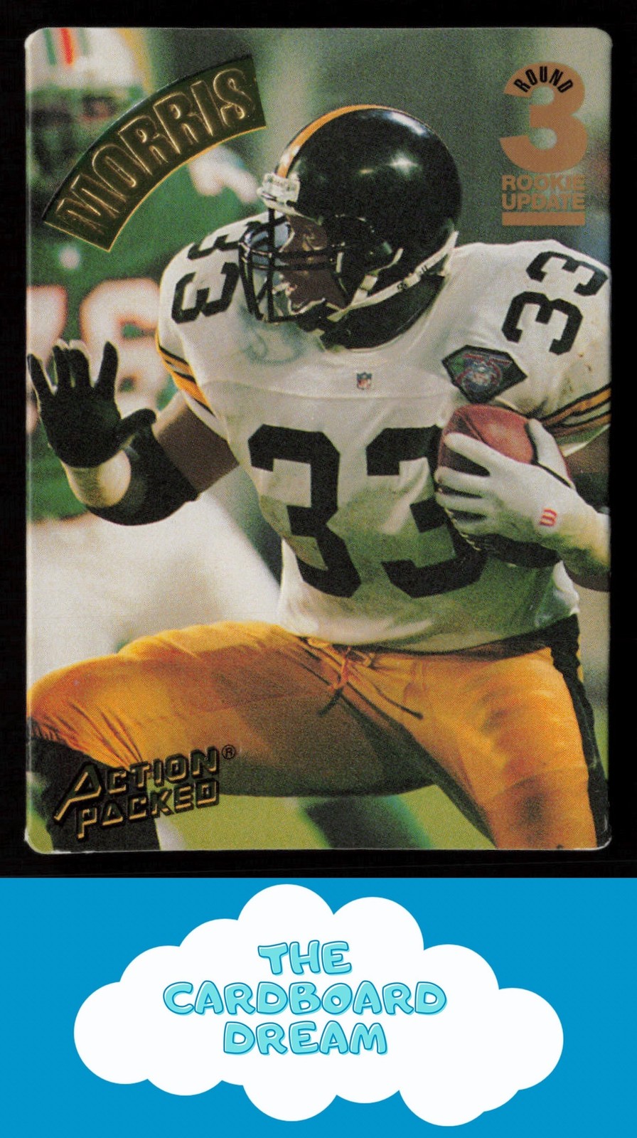 Byron "Bam" Morris 1994 Action Packed #166 Rookie Pittsburgh Steelers