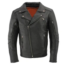 Cafe Racer Biker Leather Jacket Black & Brown Soft Sheep Skin Genuine Leather