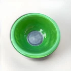 VINTAGE PYREX GREEN WITH CLEAR BOTTOM GLASS MIXING BOWL #322