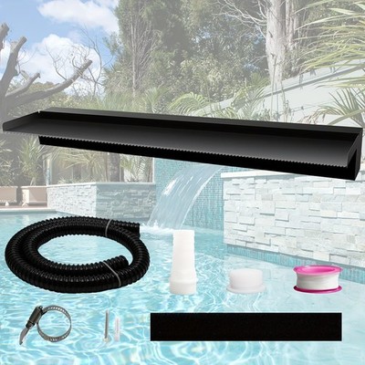Weejian Pool Wasserfall Überlauf für Gartenteiche, Edelstahl Wasserdurchfluss
