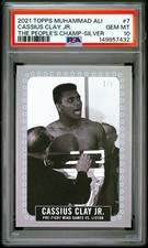 2021 TOPPS MUHAMMAD ALI THE PEOPLE'S CHAMP #7 SILVER SERIAL # 1/5 PSA 10 POP 1