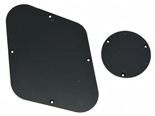  Solid Black 1 Ply LP Rear Control Plate Switch Plate Cover For Epi Les Paul 