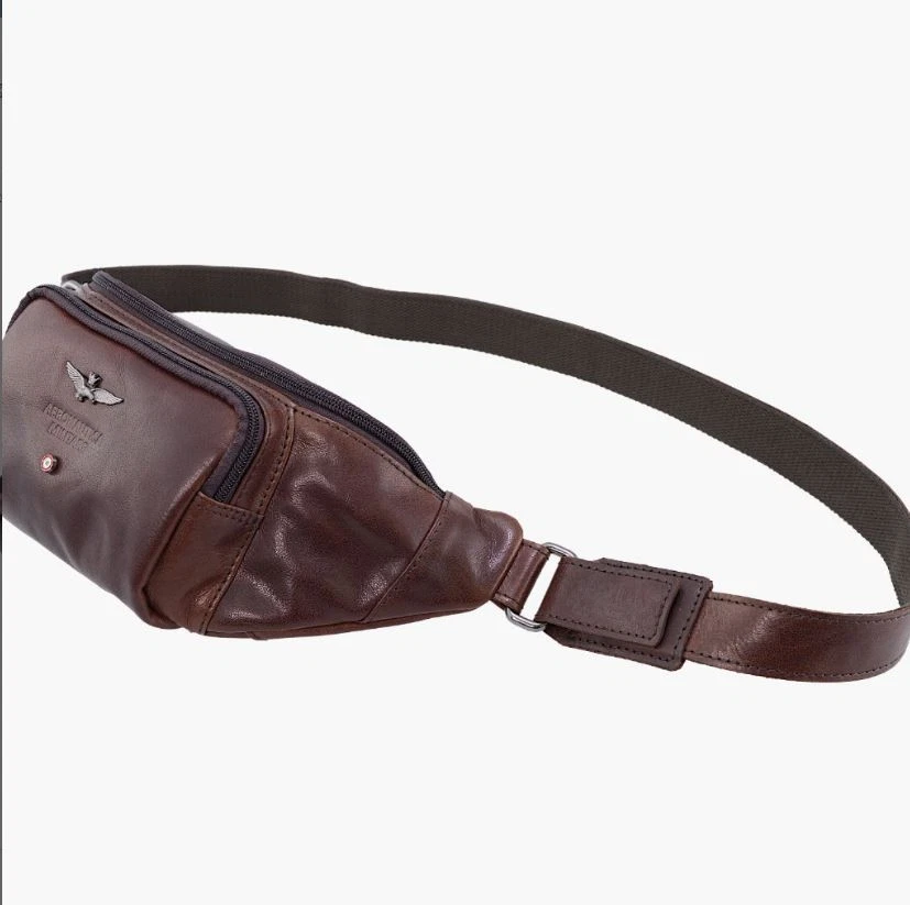 BORSA CUSTODIA PORTA Cellulare da Cintura in Vera Pelle Marsupio Uomo