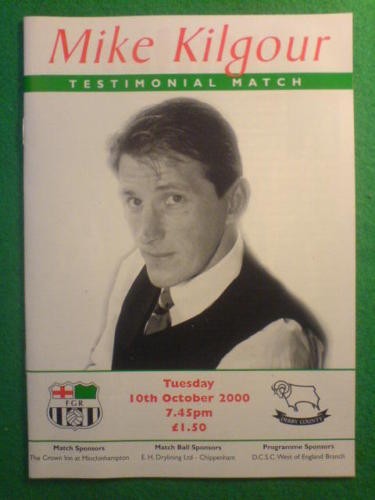 PROGRAMME - Forest Green Rovers v Derby - 10 Oct 2000