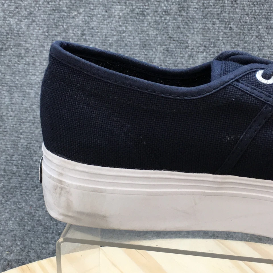 Superga туфли мужские 6,5 женщин 8 платформе кроссовки S0001L0 синий ткани шнурует вверх - Изображение 3 из 4