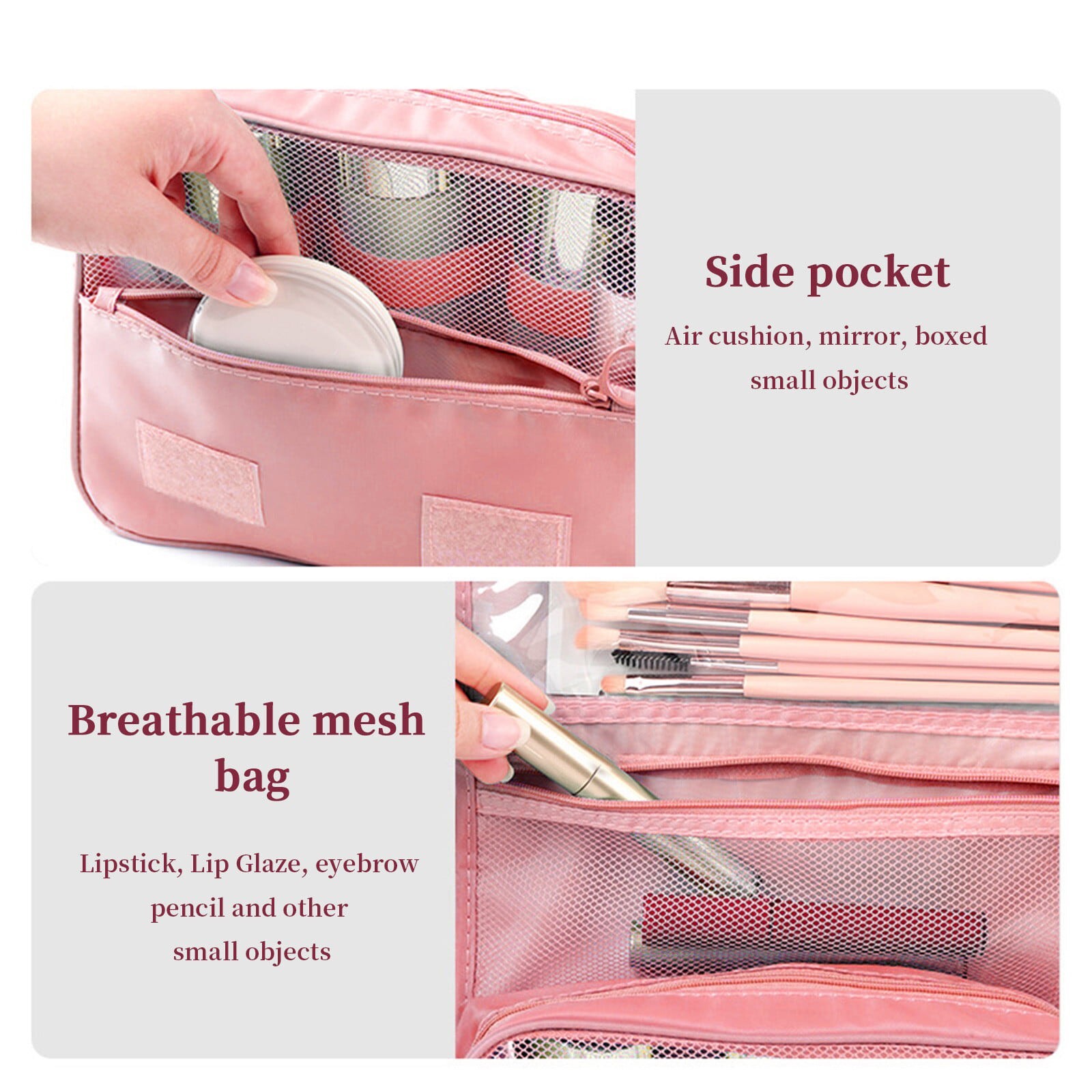 Unisex Hanging Travel Makeup Bag with Compartment Cosmetic Bag With Sturdy Hook eBay