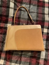 Vintage Leather Suede Bronze Purse Handbag Normal Wear