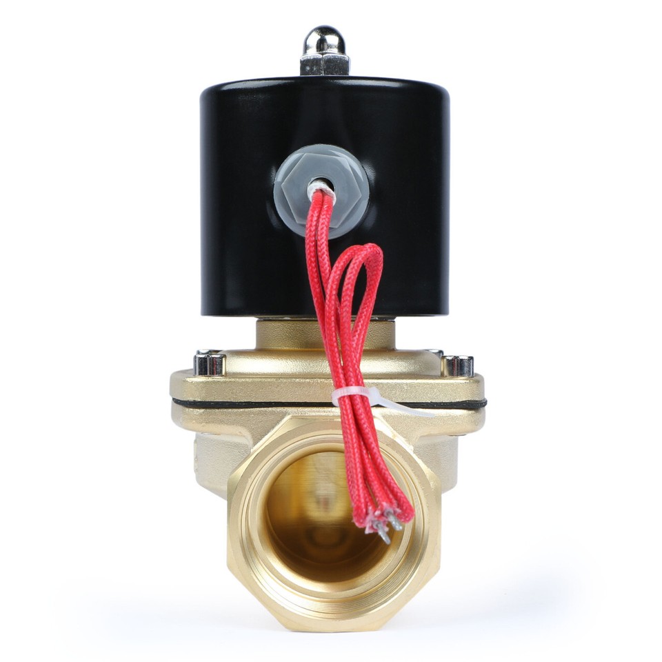 U.S. Solid 1 Brass Electric Solenoid Valve 24V AC Air Water Oil Fuel