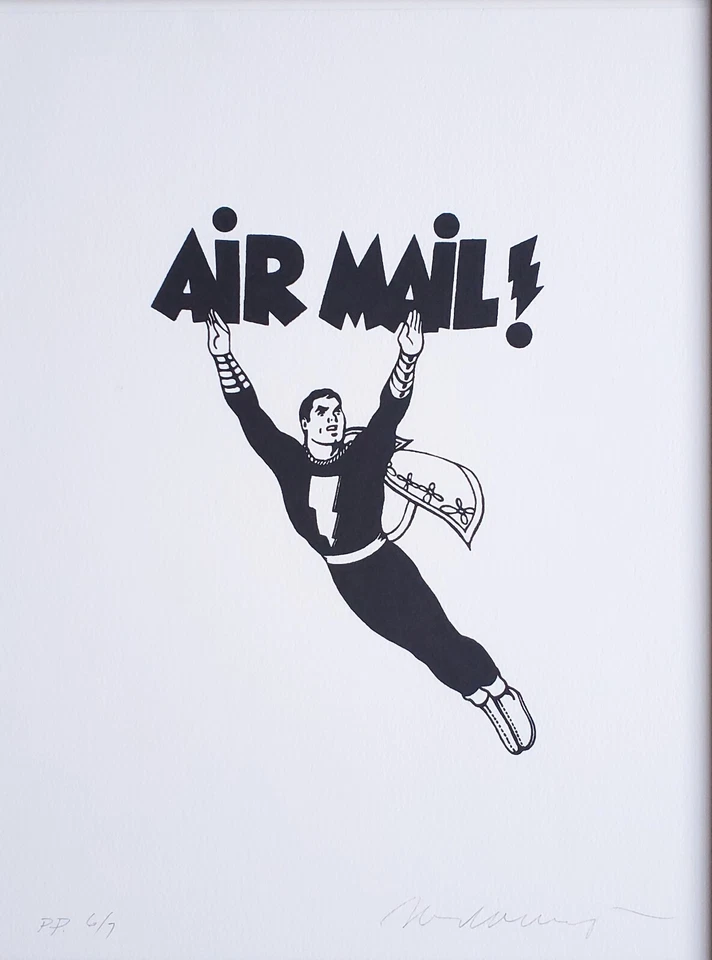 Grafik Print Pop Art Lithografie Air Mail Mel Ramos Signiert Printers Proof - Bild 2 von 4