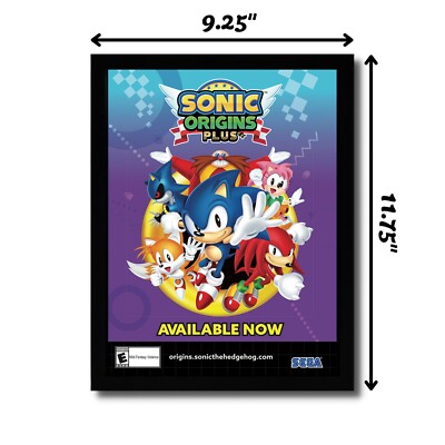 2023 Sonic Origins Plus Framed Print Ad/Poster Switch PS5 Xbox
