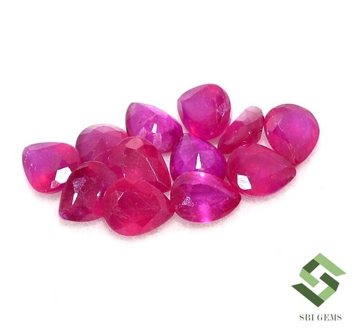 5x4 mm Natural Ruby Pear Cut Lot 12 Pcs 4.68 Cts Calibrated Burma Loose Gemstone - Picture 6 of 6
