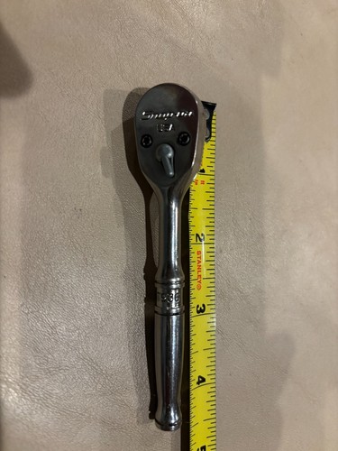 Snap On 1/4in Drive Chrome 4-1/2in Standard Handle Ratchet USA , T936