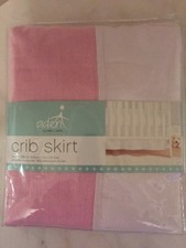 NWT Aden By Aden  Anais Pink White Crib Skirt