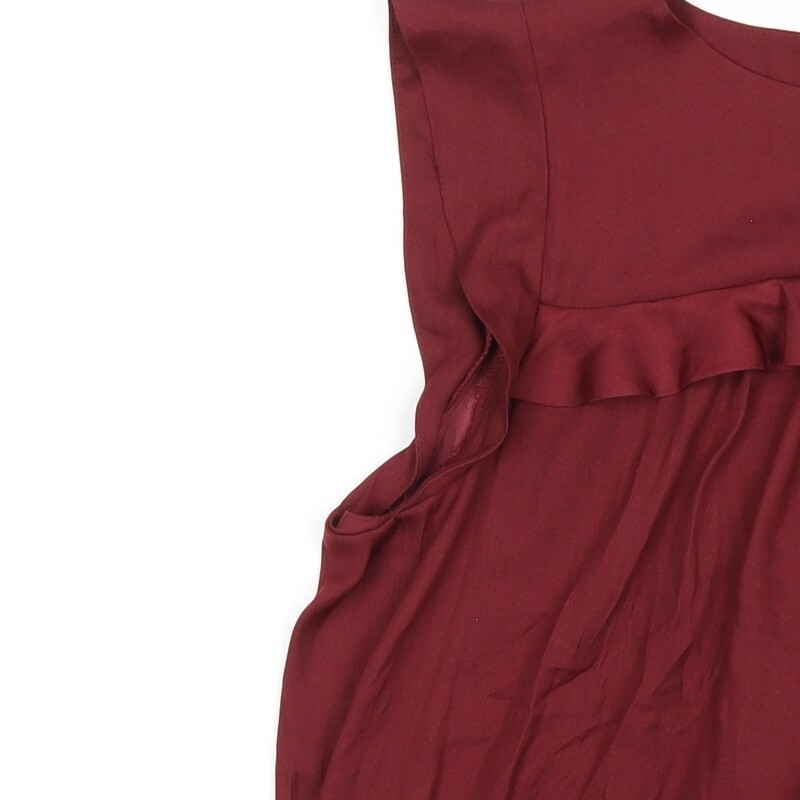 LOFT Womens Red Polyester Basic T-Shirt Size M Ro… - image 7