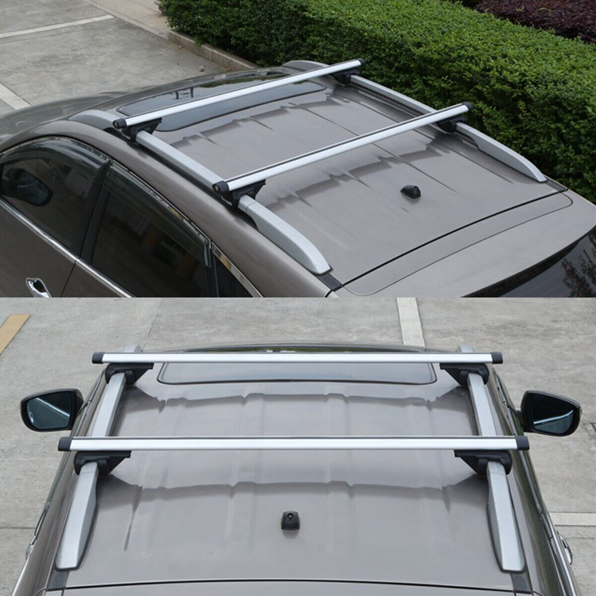 120cm Lockable Aluminium Car Roof Rack Bars Rail Anti Theft Luggage