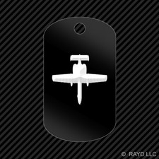 Top View A-10 Thunderbolt II Keychain GI dog tag engraved many colors a10