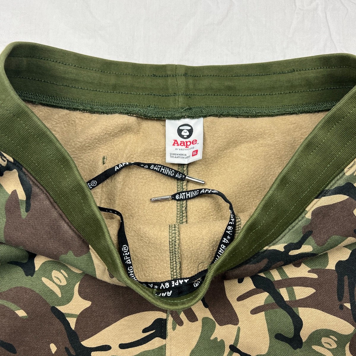 A Bathing Ape Green Camouflage Sweatpants Joggers Camo Size XL