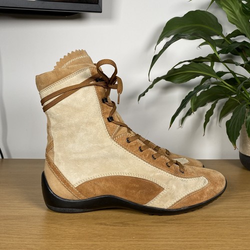 tan high top trainers