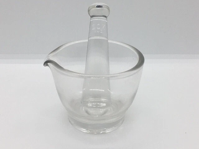 Mosser Glass USA Mortar & Pestle Clear Glass - 4 oz -