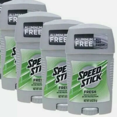 4 X Speed Stick Fresh Aluminum Free Deodorant 1.8oz / 51g New