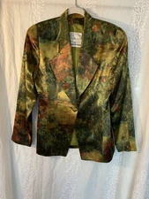 Rina Rossi So Crazy vintage jacket blazer satin Van Gogh print
