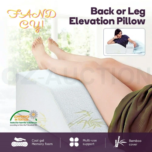 Memory Foam Bed Sofa Wedge Elevation Pillow Leg Raiser Support